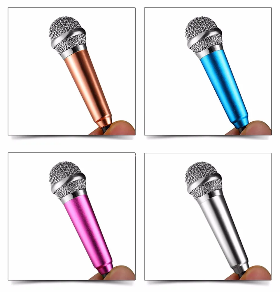 Microphone Mini Handheld Mini Condenser Handheld Microphone for Phone and Computer Wired Voice ...