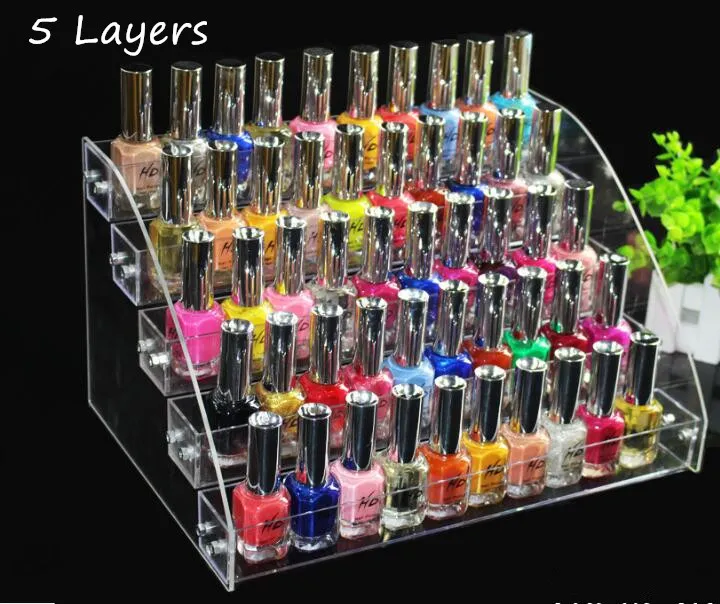 Détachable 234567 couches multifonction maquillage cosmétiques présentoir organisateur rouge à lèvres bijoux présentoir support ongles Pol4388043