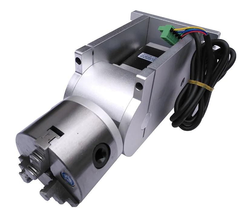 Dispositif rotatif de diamètre 80MM pour Machine de marquage Laser à Fiber. Graver le produit rond. Moteur et pilote inclus