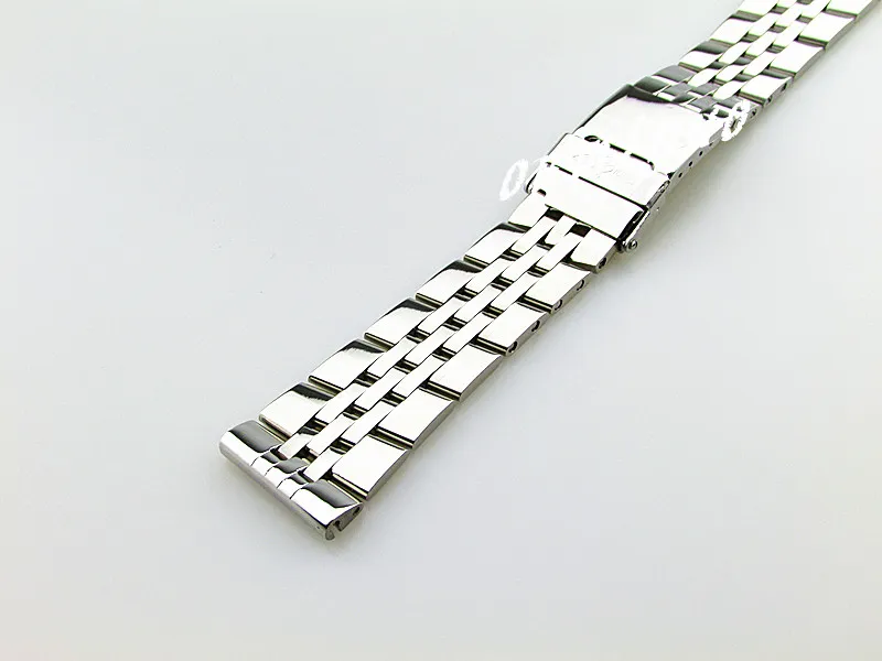 22mm 24mm hombres nueva alta calidad acero inoxidable pulido reloj bandas pulseras para Breitling Watch183A