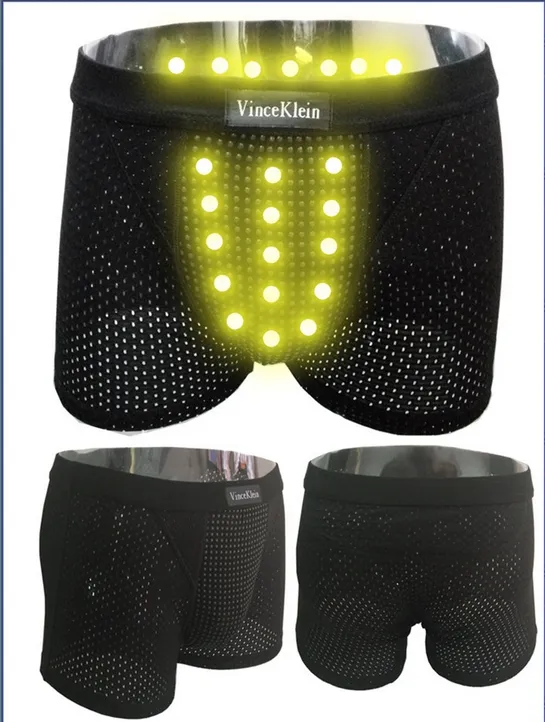 Britain who pants authentic gold canned ninth hollow out mesh underwear men of magnetic therapy and health protection of ice silk boxer brie