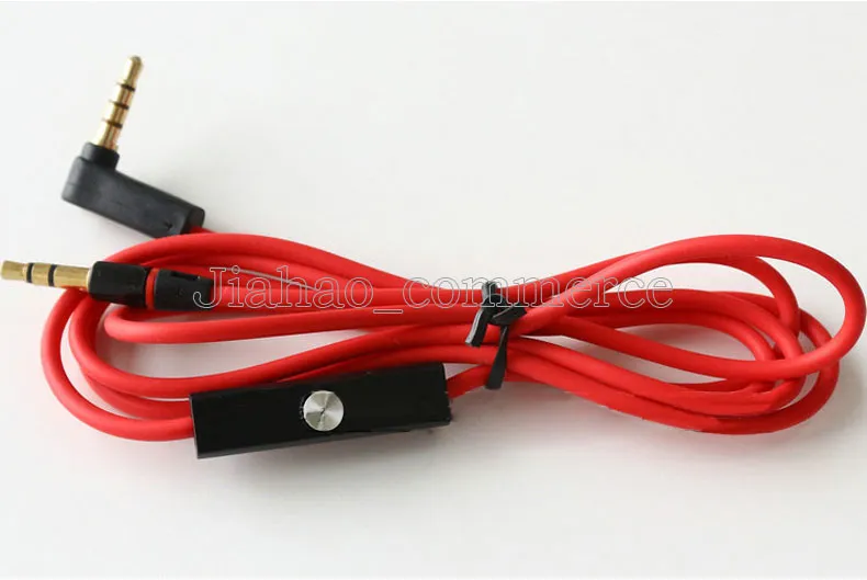 New 3.5mm Replacement Red Cables for Studio Heaphones with Control Talk and MIC L Plug Extension Audio AUX Cable for SOLO MIXR