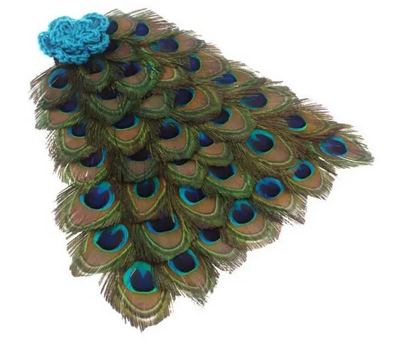 Bebek Tavuskuşu Pelerin Kostüm Seti Yenidoğan Pogerya Propları Peacock Tüy Cape Headband tığ işi hayvan seti2873485