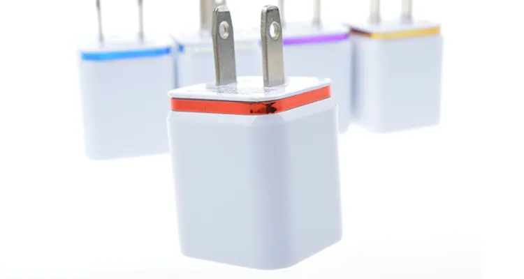 500 шт. / лот для Ipad Samsung Dual USB Wall Charger US / EU Plug 2.1 A+1A USB зарядное устройство адаптер