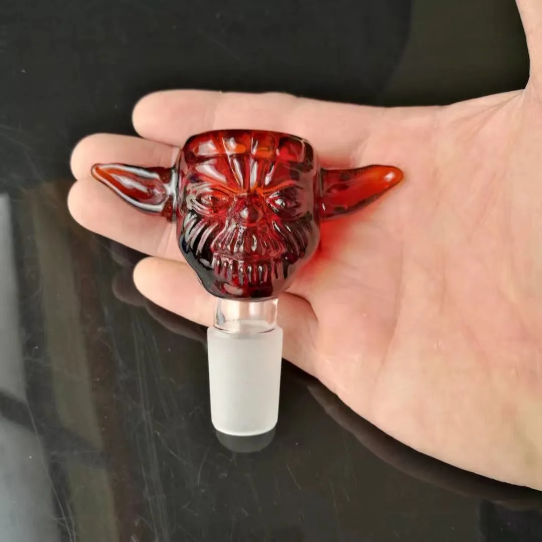 Mini bête visage, bongs verre en gros brûleur à huile en verre Pipes eau huile fumante Rigs Livraison gratuite