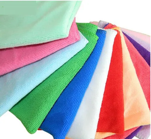 Groothandel kleurrijke handdoek 30 * 30 cm auto washanddoeken microfiber handdoek keuken schoonmaak water absorberende handdoek gratis verzending