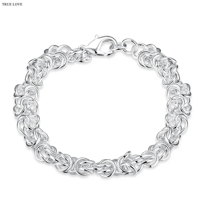 Bracelet chaîne plaqué argent sterling 925 de haute qualité, bijoux à la mode pour hommes, livraison gratuite, prix d'usine