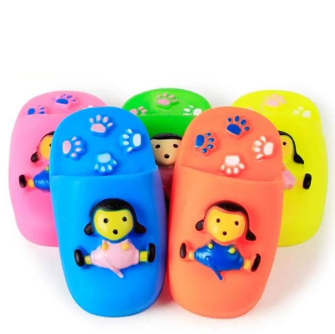 Pet Cat Dog Chew girl shoes Elastic sound baby slippers shoes Toys Safe Plastic Pet puppy sound interactive toy Educational Toys