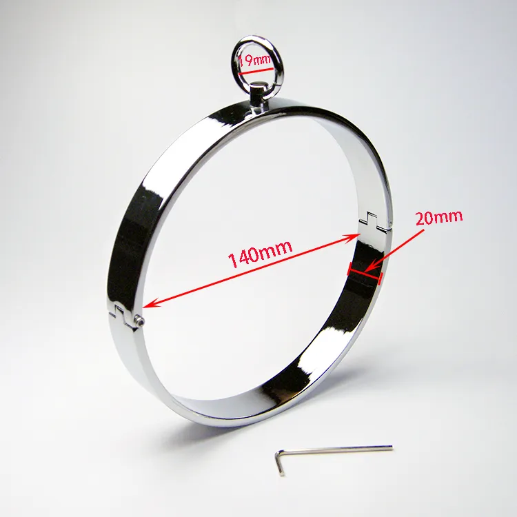 new Ladies Slave Rolled Stainless Steel Collar Ring Locking Adult bondage Restraint Collar Device add leash Rope Bondage Equipment6075079