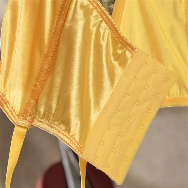 Yellow High Waist Fishbone Lace Suspender Garter Belt For Stockings From Charitystore, 19.19