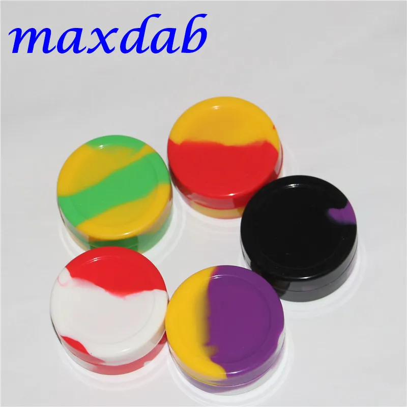 55*28mm 22ml حاويات شمع غير لاصق مربع السيليكون حاوية السيليكون Dabber FDA معتمد