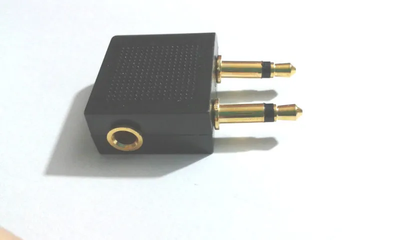 100 X Gold-plated Airplane/Airline/Air Plane Travel Headphone/Earphone Jack Audio Adapter 3.5mm
