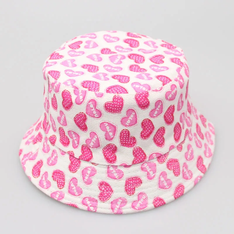 Fashion bucket hats for kids floral strawberry Cherry apple animal printed baby girls boys sunhats infant child toddler caps 30styles H-1