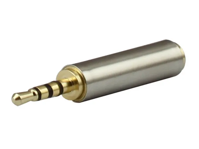 Brand new Gold 2.5 mm Male to 3.5 mm Female audio Stereo Adapter Plug Converter Headphone jack