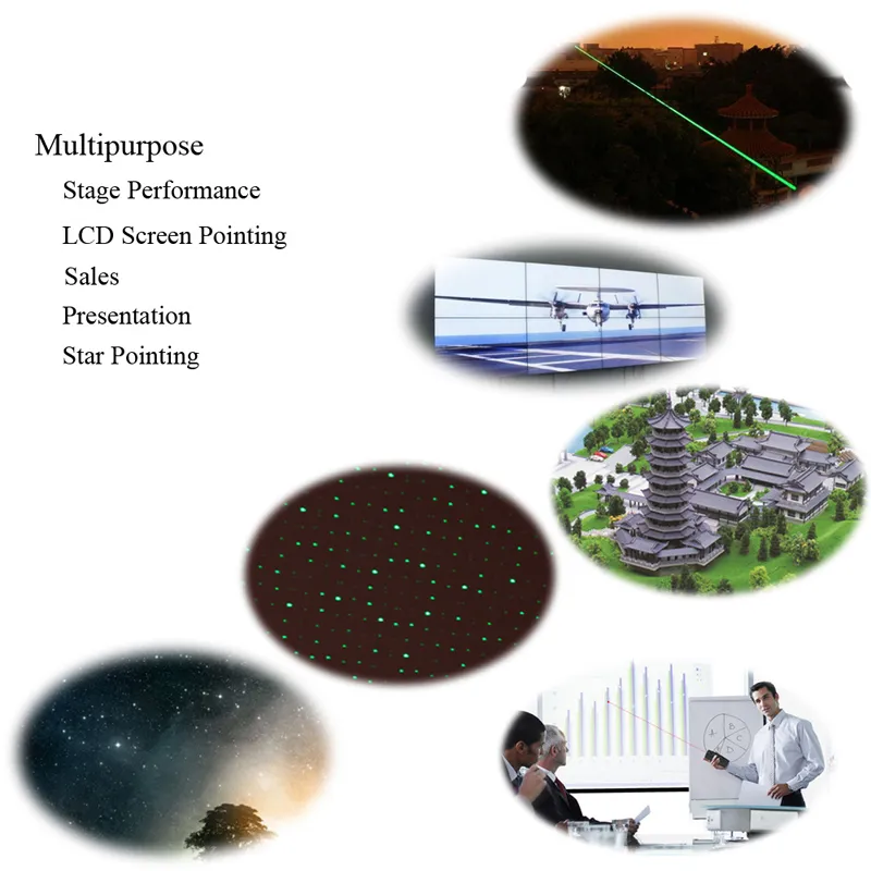 High Power Green Laser Pointer JD 851 532nm 5mw Bright Beam Light