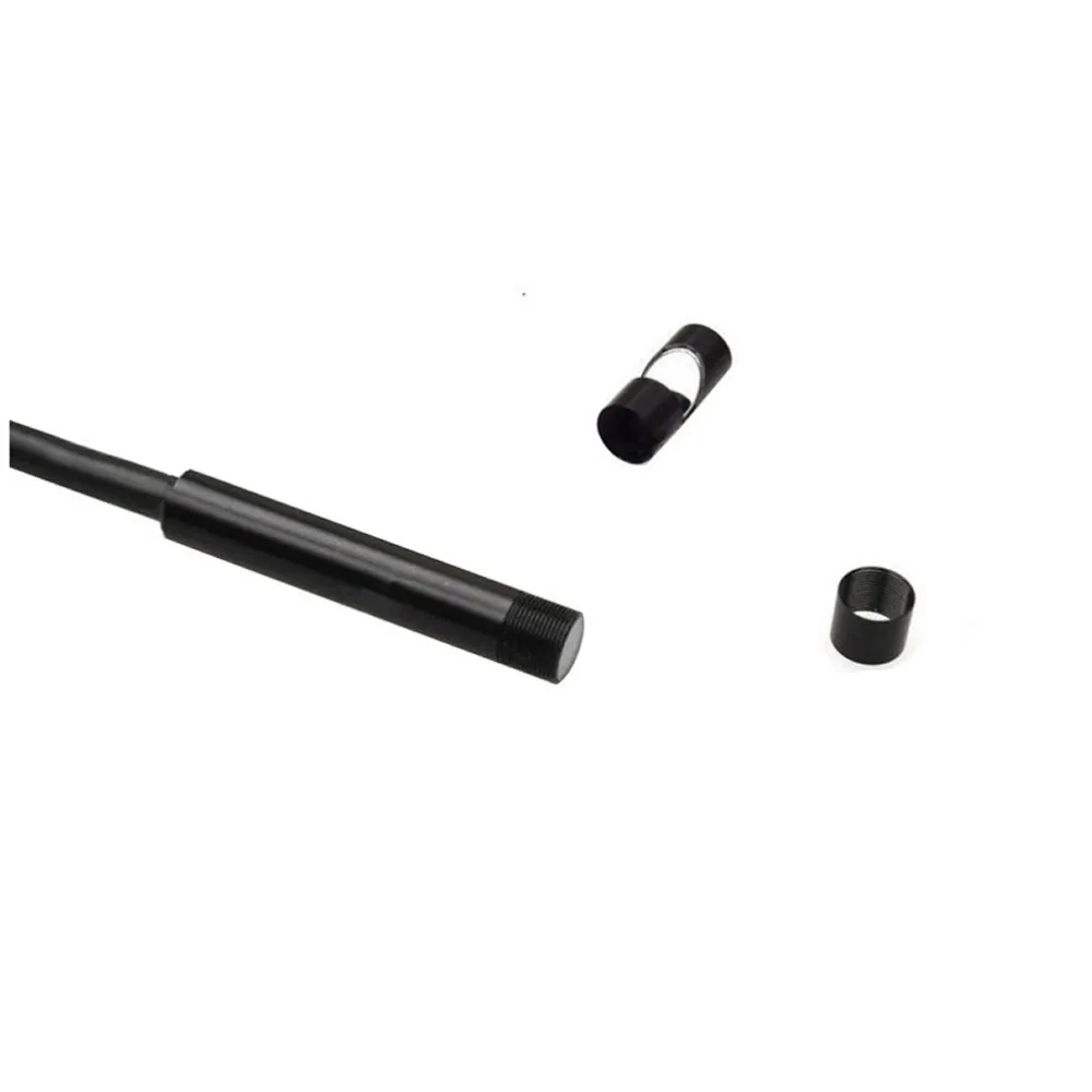 7mm Mini USB Microscoop 2M 6 LED Kabel Snake Inspectie Borescope Endoscoop Met Camera Knop Instelbare Helderheid