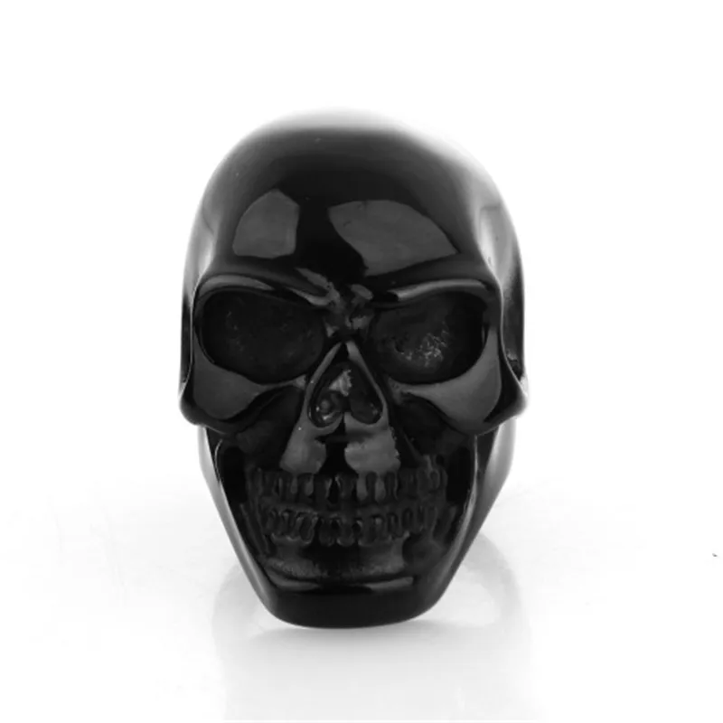 Newest Coming Gothic Men's Biker Stainless Steel Ring Fashion Hip Hop Style Men Jewelry Black Colorful Skull Cool Man Skulls Finger Rings