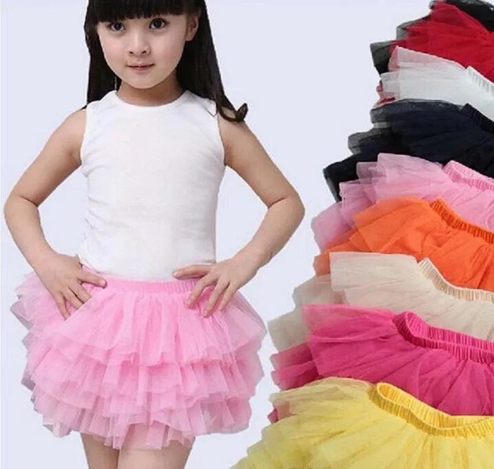 Sommer mädchen ball flauschigen prinzessin rock kinder baby tüll geschichteten tutu kurze party kleidung röcke L001