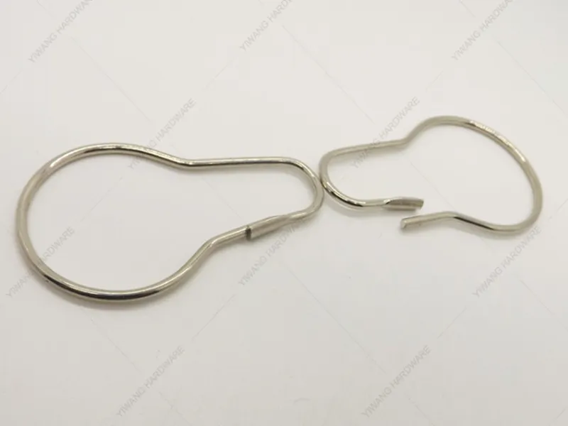 1000 sztuk / partia Szybka Wysyłka Najnowszy Chromowany Platy Prysznic Łazienka Łazienka Kurtyna Pierścienie Klip Easy Glide Hooks