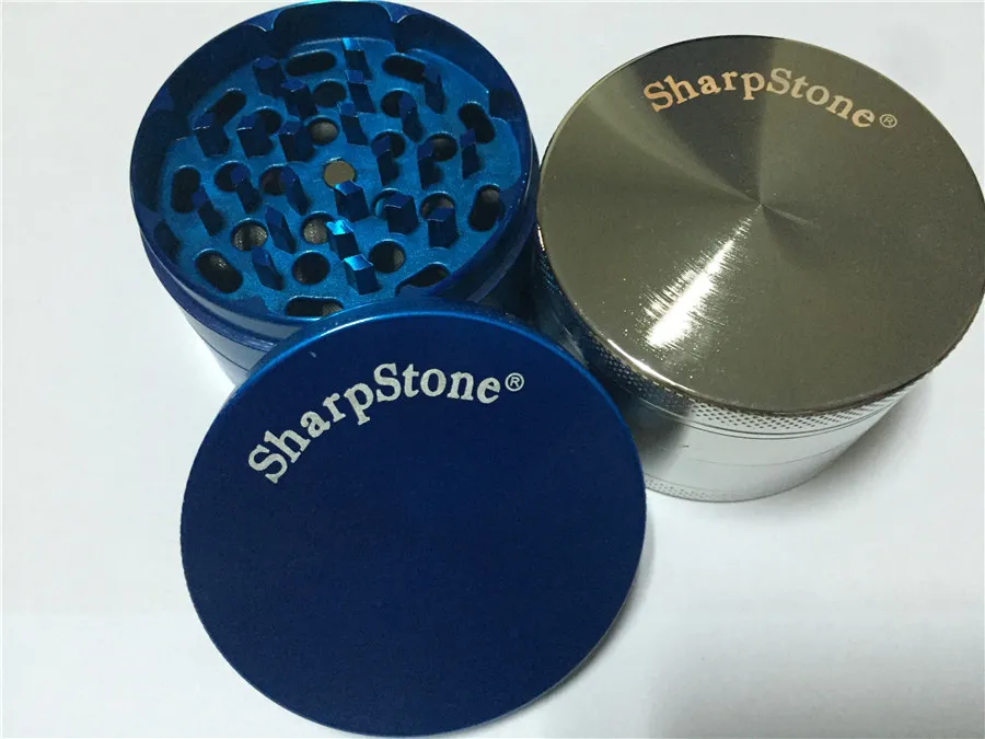 40mm 63mm SharpStone® 허브 금속 분쇄기 샤프 스톤 하드 톱 담배 초본 연기 분쇄기