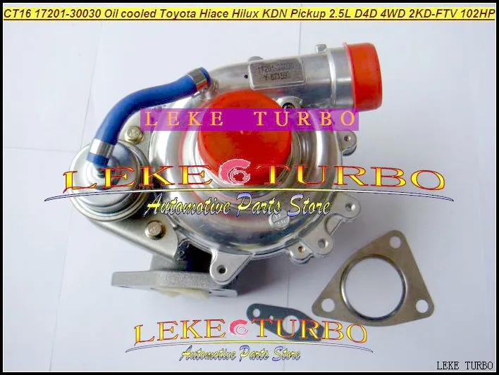 CT16 17201-30030 17201-30120 Oil cooled  Hiace Hilux KDN Pickup 2.5L D4D 4WD 2KD-FTV 102HP turbocharger