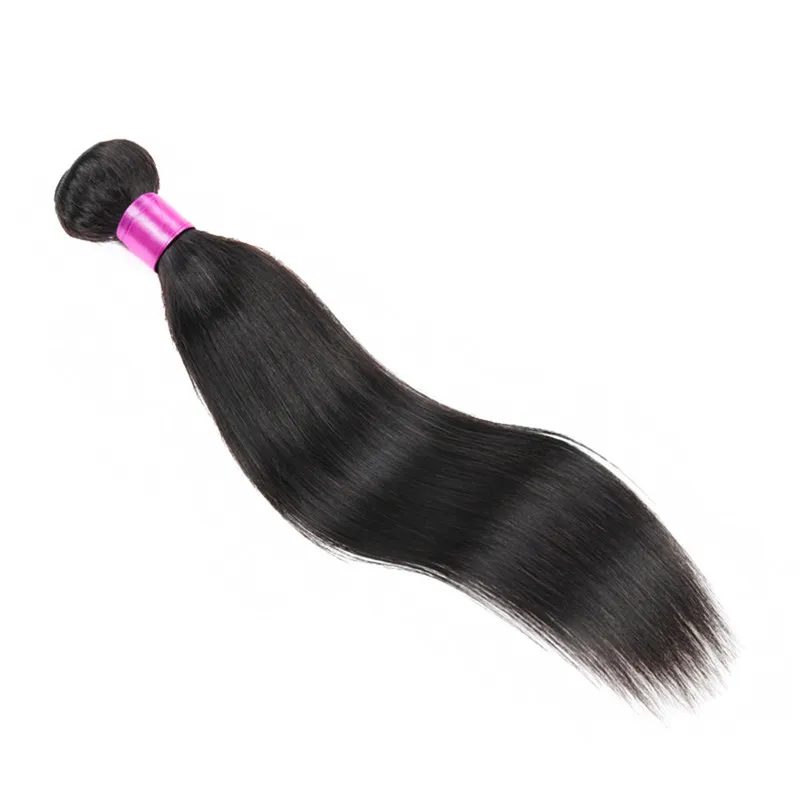 Brasilianisches glattes reines Haar mit Verschluss, 360-Grad-Spitze-Frontal mit Bündeln, malaysisches, indisches, peruanisches menschliches glattes Haar, spinnt 360-Verschluss