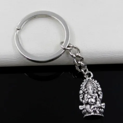 Fashion Key Ring Keychain Jewelry Set, Silver Plated, Religion Thailand ...