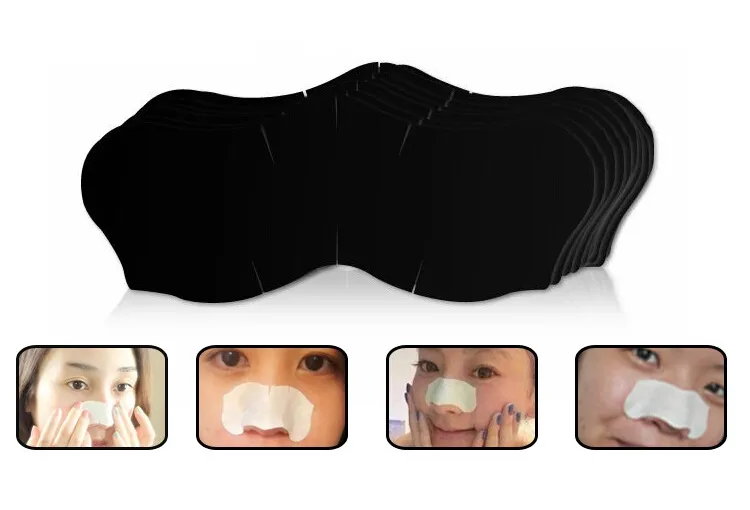 1000Pcs/lot Suction Black Mask Face Care Mask Deep Cleaning Tearing Style Pore Strip Deep Cleansing Nose Acne Blackhead Facial Mask