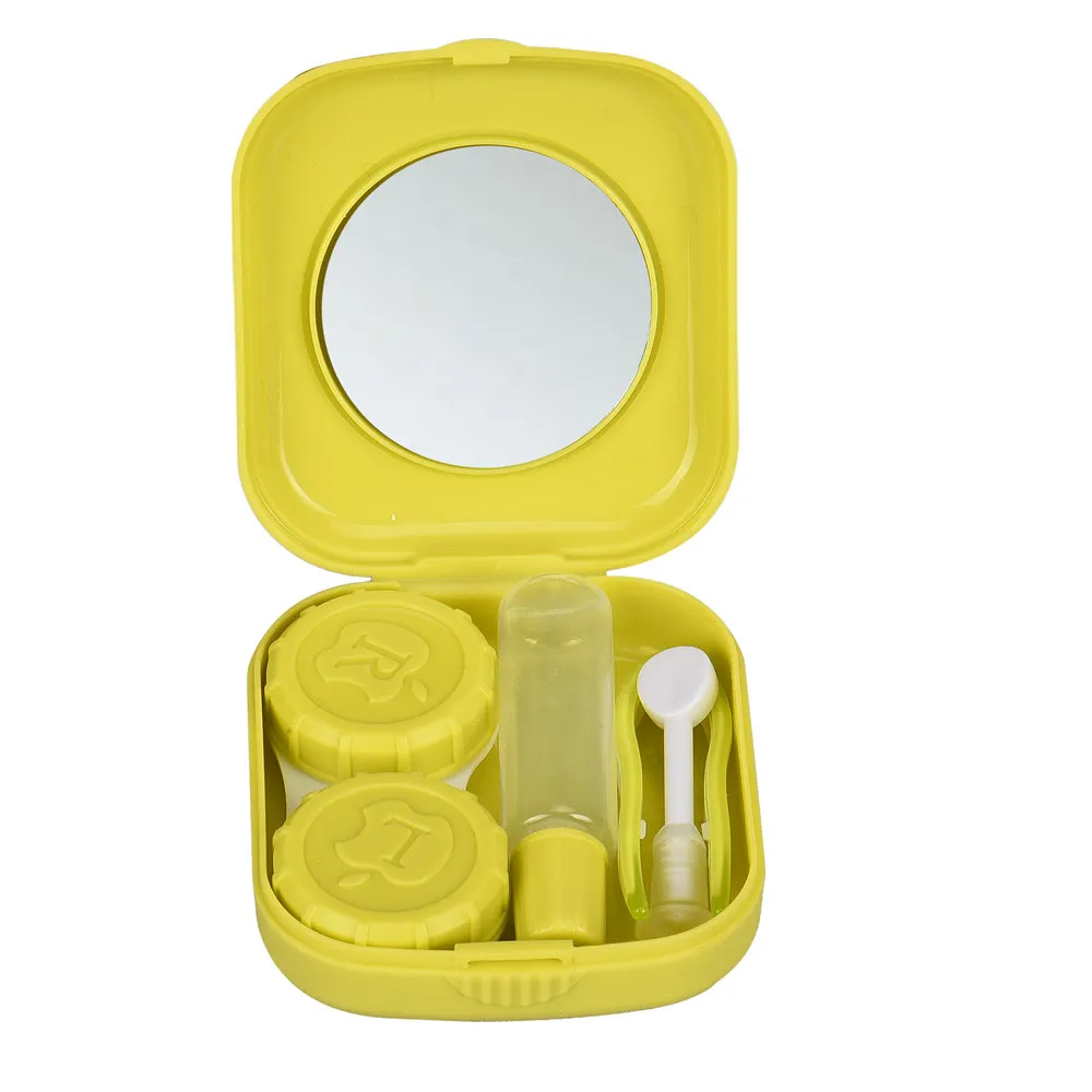 Porfessional Mini Mirror Contact Lens Travel Kit Easy Carry Case Storage Holder Container Box