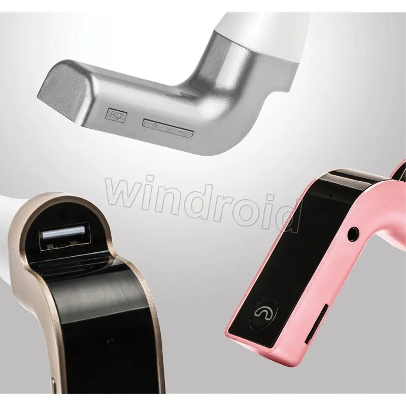 G7 Smartphone Bluetooth MP3 Radio Player Handfree FM-sändare Modulator Billaddare Trådlös kit Stöd Handsfree Micro SD TF-kort