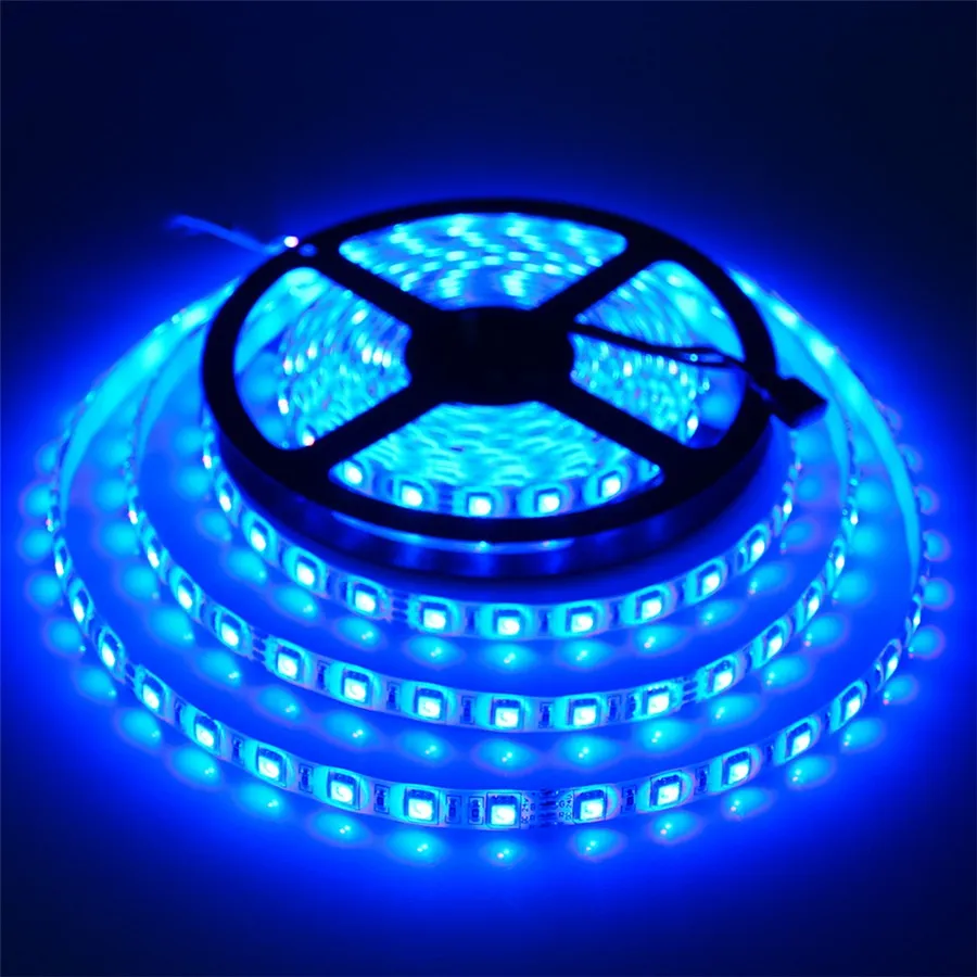 5 M 5050SMD RGB LED Şerit işık Esnek Su Geçirmez LED Şerit DC12V Esnek LED Işık IP65 çok renkli 44 anahtar IR uzaktan Kumanda ile