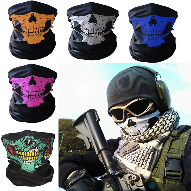 Neue Schädel-Gesichtsmaske Outdoor-Sport Ski Fahrrad Motorrad Schals Bandana Hals Snood Halloween Party Cosplay Vollgesichtsmasken WX9-65 Beste Qualität