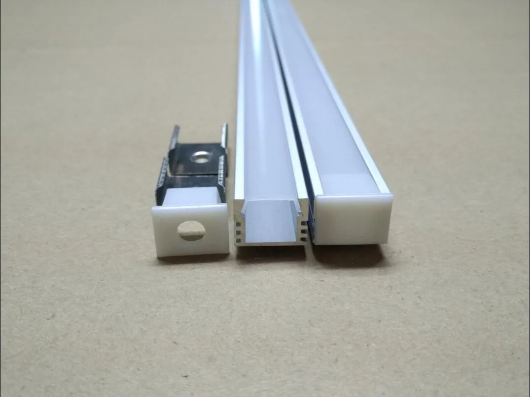 Free Shipping LED aluminum profile channel for 2835 5050 5630 4014 rigid strip Bar Light jewelry counter+ Cover waterproof