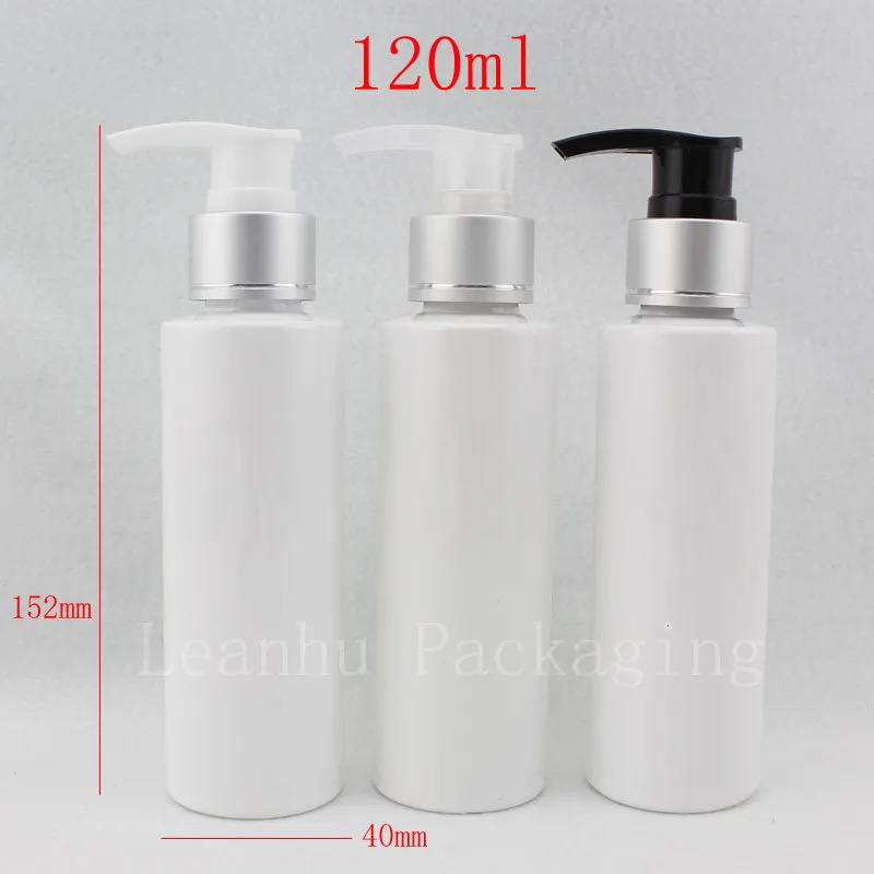wholesale 120ml x 40 white empty lotion pump cosmetic bottle ,colored shampoo plastic container bottles dispenser liquid soap
