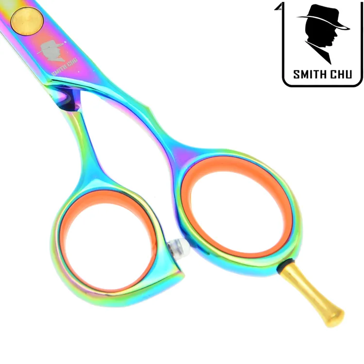 JP440C Rainbow Colorful Cutting Scissors and Thinning Scissors Professional KitsHair ScissorsShears for Hairdresser55INCHLZS07971675