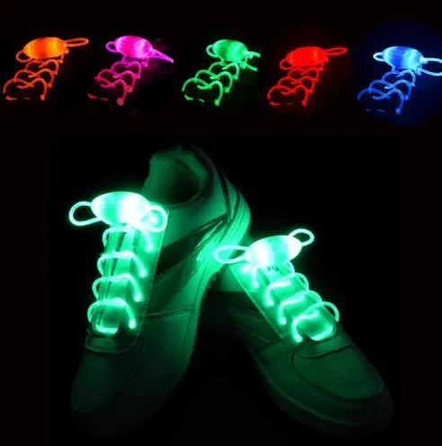 Najnowszy LED Flash Light Up Shoelaces Glow Stick Strap Shoelaces Xmas Decor Shoestring Disco Party Skating Bling Oświetlenie Buty Koronki Prezent