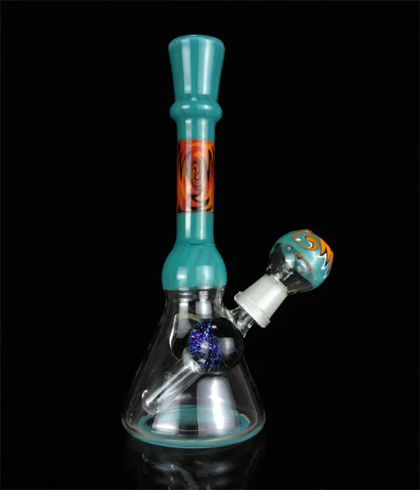 dab rig dab water pipe oil rig glass bong heady 7.4'' wig wag rig dabber colored beaker bong burner Pipes Small Glass Water Pipe