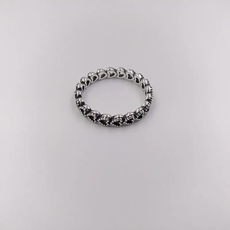 Durchbrochener, verbundener Liebesring, authentischer Ring aus 925er Sterlingsilber, passend für europäischen Pandora-Schmuck, Andy Jewel 190980