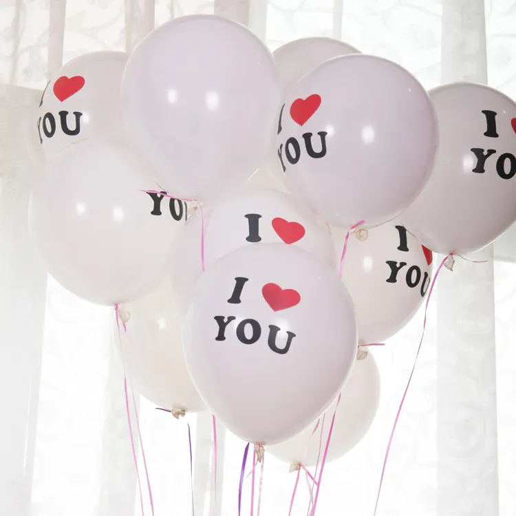 12 inch Love Heart I LOVE YOU Pearl latex balloon wedding Christmas birthday party decoration WA1270