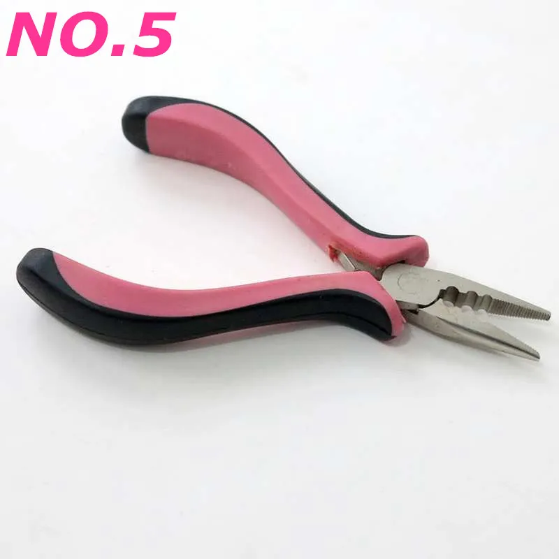 Hair Extensions Pliers Professional Pliers Pincers Pulling Tool For Silicon Micro Rings Beads Pre bonded hair More styles1721065