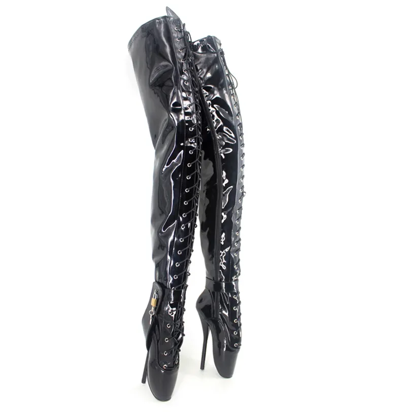 Wonderheel Nouveau talon haut extrême 18cm talons haut de cuisse ballet sexy talons hauts stilleto talon avec cadenas verrouillable bottes