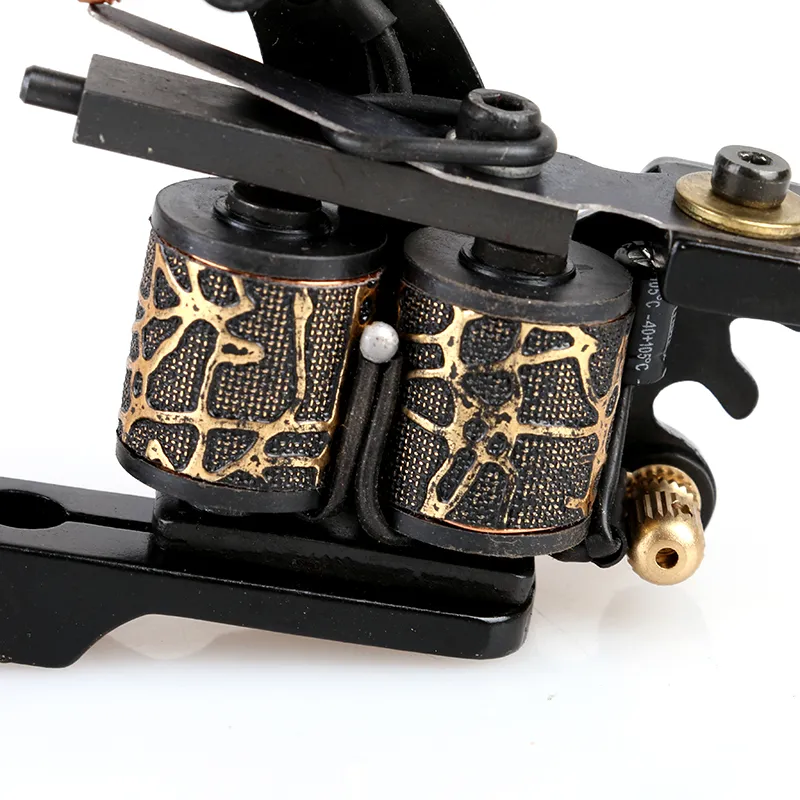 Högkvalitativ tatueringsmaskin för Shader Black Cast Iron Tattoo Motor Gun High Quality Power Supply Kits Tool9276302
