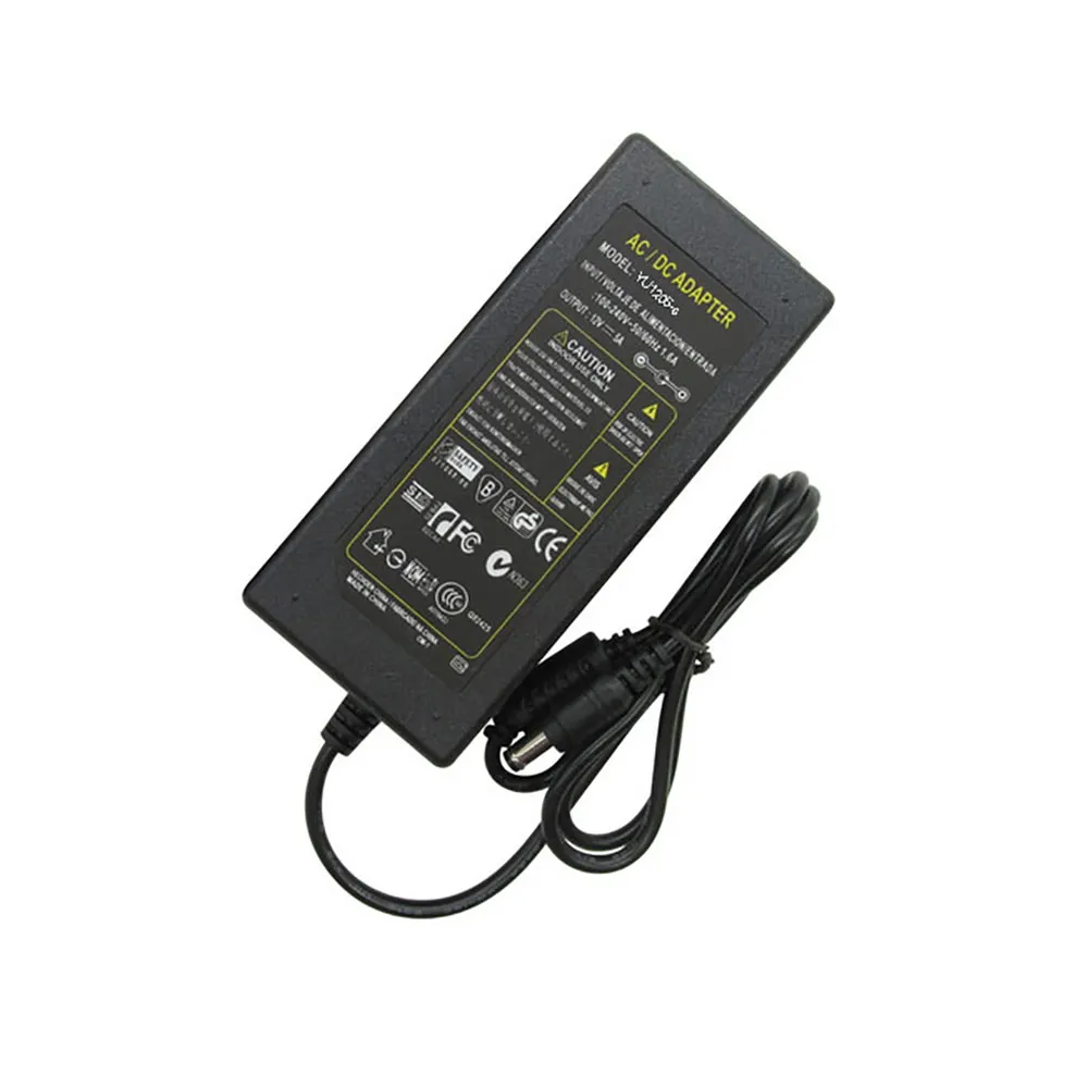 New AC Converter Adapter For DC 12V 5A 60W LED Power Supply Charger for 5050 3528 SMD LED Light or LCD Monitor CCTV