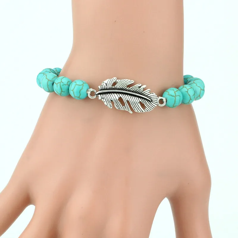 2016 New Unisex Bracelet Ethnic Style Jewelry Handmade Natural Turquoise Charm Bracelet Very Beautiful Gift High Quality chain bracelet