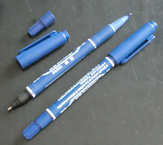 Blue Tattoo Pen Tattoo Skin Marker Marking Scribe Pen Fine Reg Tip1237911