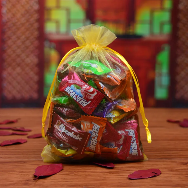7 Farben Organza-Schmuckbeutel, 13 x 18 cm, Hochzeitsgeschenkbeutel, kleine Sache, Verpackungsbeutel, Süßigkeitenbeutel, 20 Stück/Lot2200454