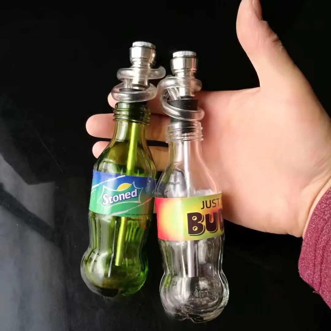 Yeni Coke Sprite You Cam Hortumlar Toptan Cam Bongs Aksesuarları, Su Borusu Sigara, Ücretsiz Kargo ..