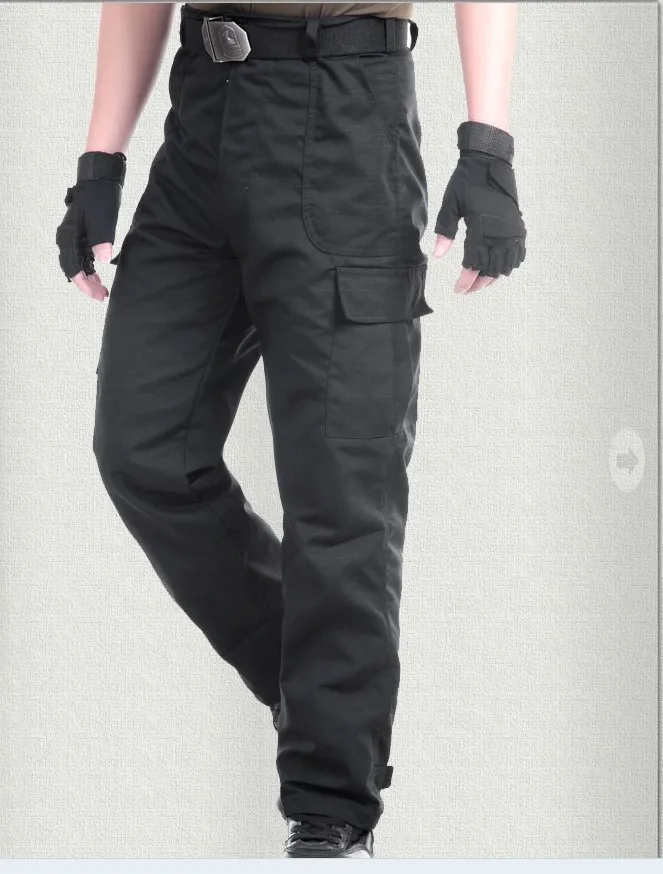 ein stück NEUE 2016 Outdoor Frühling Herbst Commando Männer Black Combat Hosen Taktik Overalls Military Cargo Security Guard Hosen