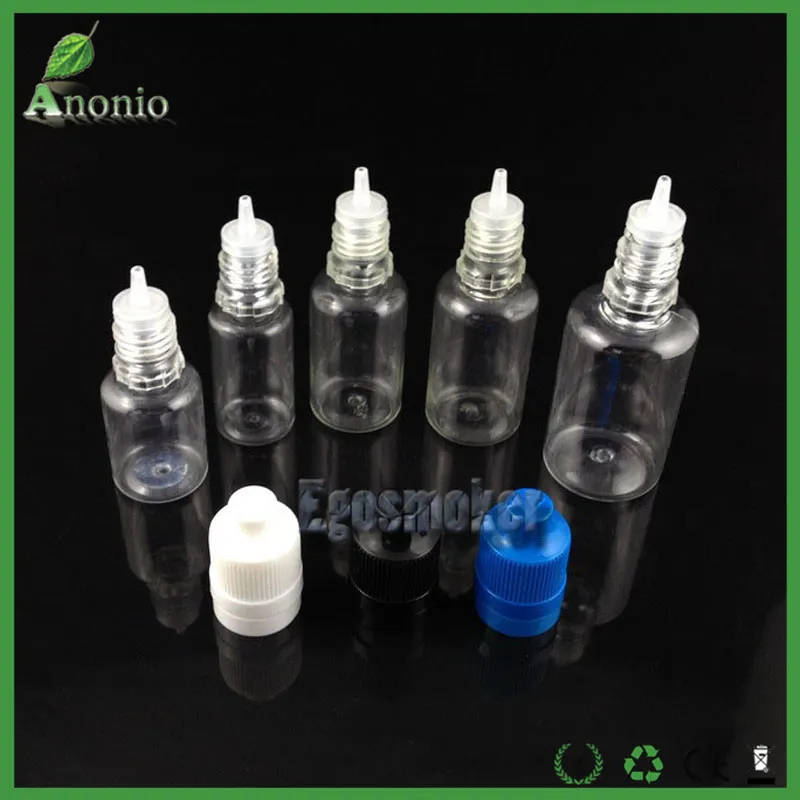 Bottiglie di succo di sigaretta elettronica Bottiglie vuote Bottiglia di plastica a prova di bambino Tamper Evident 5ml 10ml 15ml 20ml 30ml 50ml Flacone contagocce animali domestici