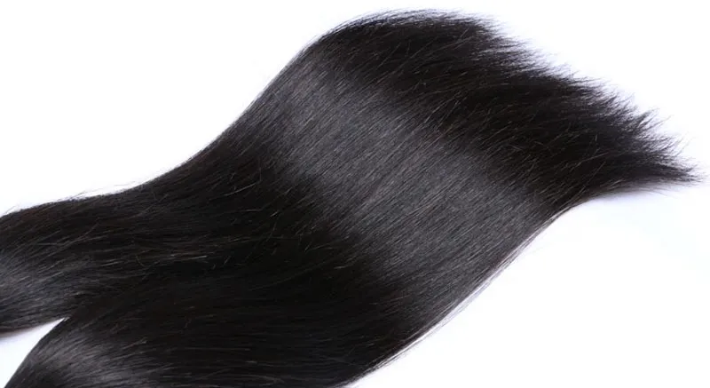 Cabelo peruano brasileiro tecer cor natural com fecho barato trama de cabelo reto não processado com fecho de renda 4 peças para um he5420078 completo